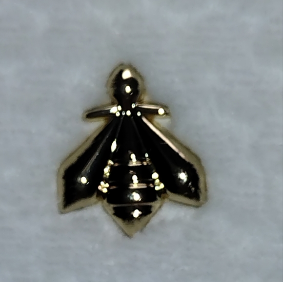 GUERLAIN White Fluffy Cosmetics Bag NEW Gold Hardware, 7"x8.5"X3", Bee Logo - Picture 2 of 12